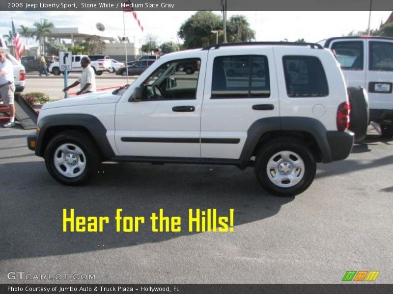 Stone White / Medium Slate Gray 2006 Jeep Liberty Sport