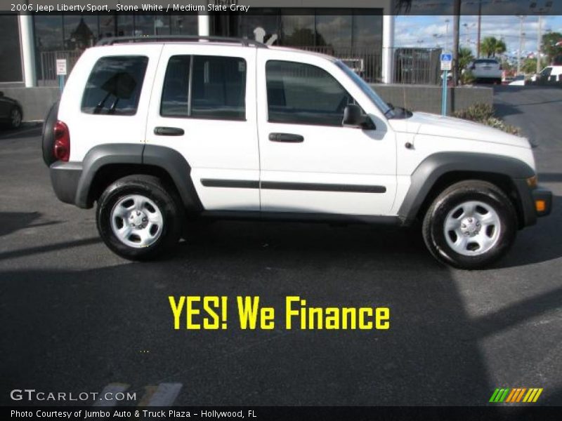 Stone White / Medium Slate Gray 2006 Jeep Liberty Sport