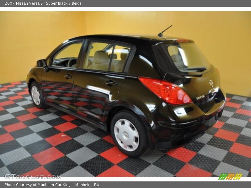 Super Black / Beige 2007 Nissan Versa S
