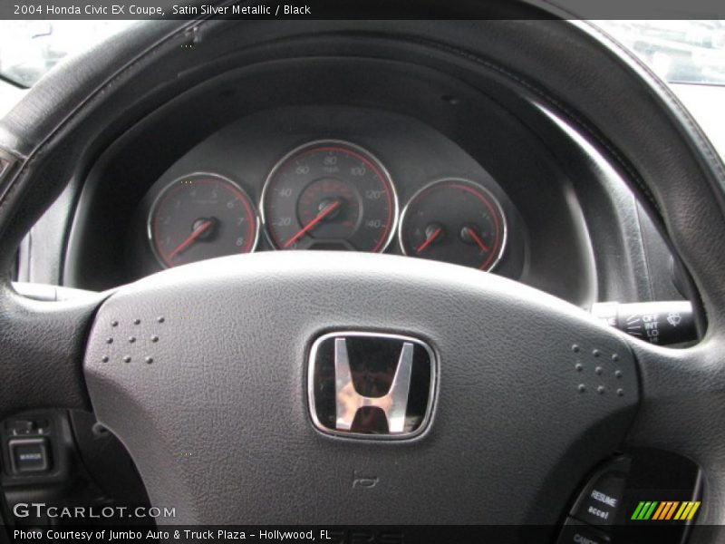 Satin Silver Metallic / Black 2004 Honda Civic EX Coupe