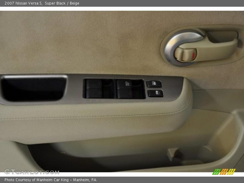 Super Black / Beige 2007 Nissan Versa S