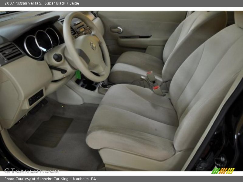 Super Black / Beige 2007 Nissan Versa S