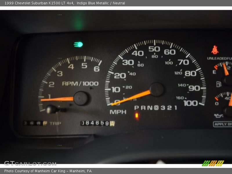 Indigo Blue Metallic / Neutral 1999 Chevrolet Suburban K1500 LT 4x4