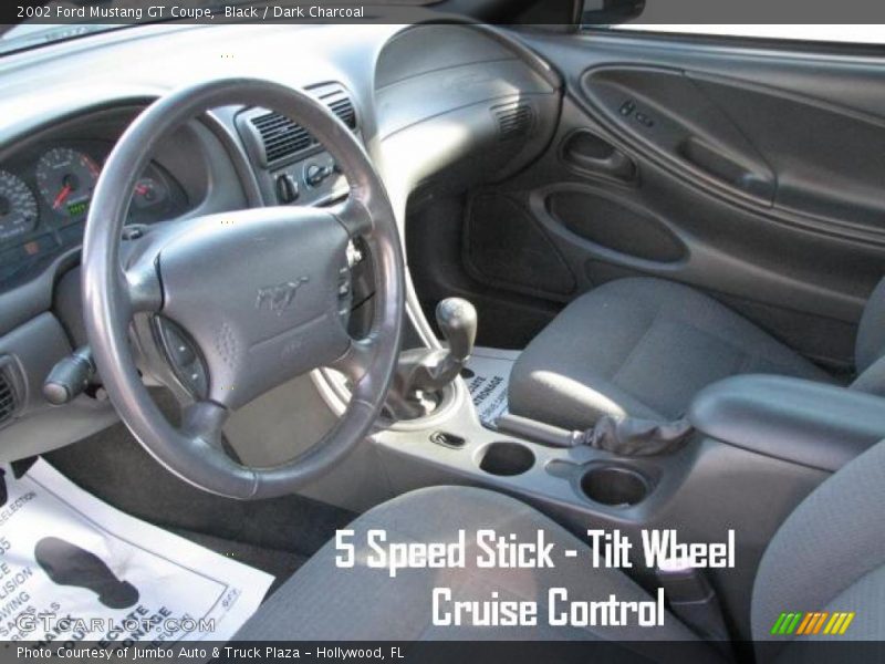 Black / Dark Charcoal 2002 Ford Mustang GT Coupe