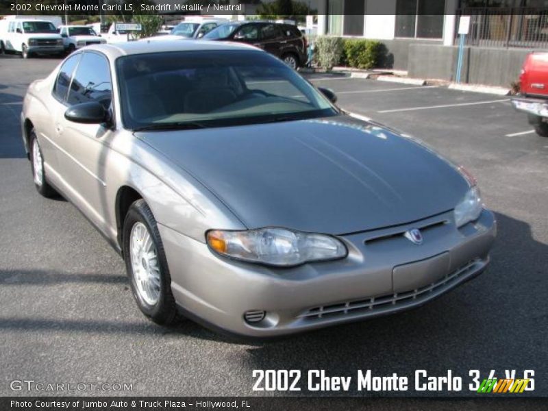 Sandrift Metallic / Neutral 2002 Chevrolet Monte Carlo LS