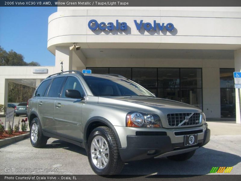 Willow Green Metallic / Taupe/Light Taupe 2006 Volvo XC90 V8 AWD