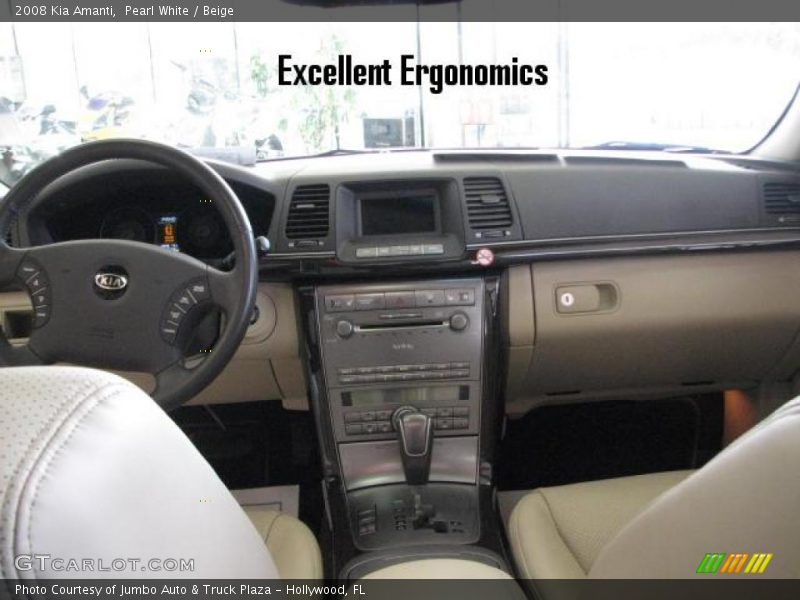 Pearl White / Beige 2008 Kia Amanti