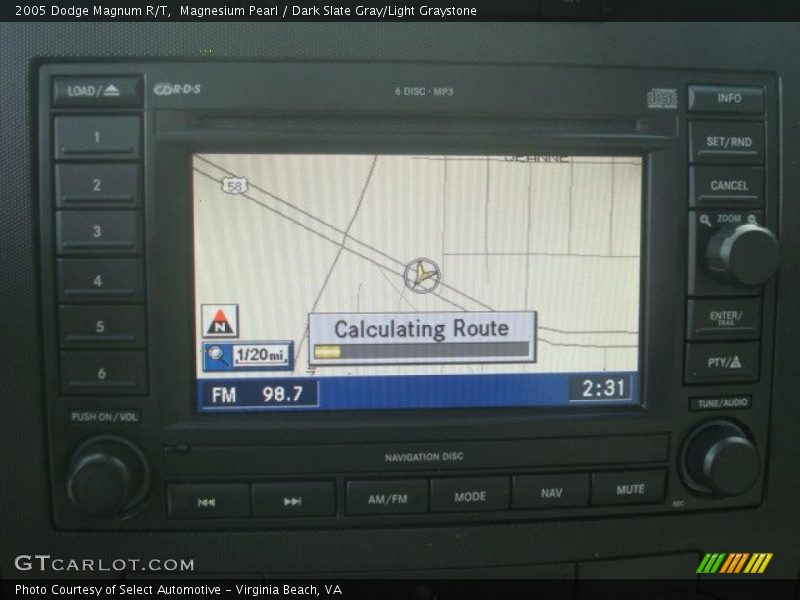 Navigation of 2005 Magnum R/T