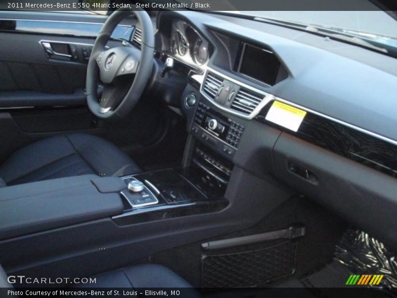 Steel Grey Metallic / Black 2011 Mercedes-Benz E 550 4Matic Sedan