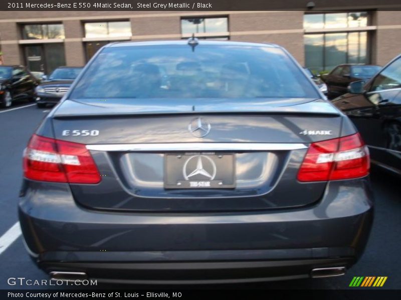 Steel Grey Metallic / Black 2011 Mercedes-Benz E 550 4Matic Sedan