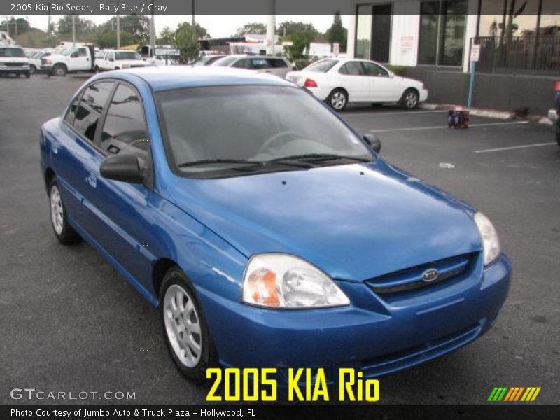 Rally Blue / Gray 2005 Kia Rio Sedan