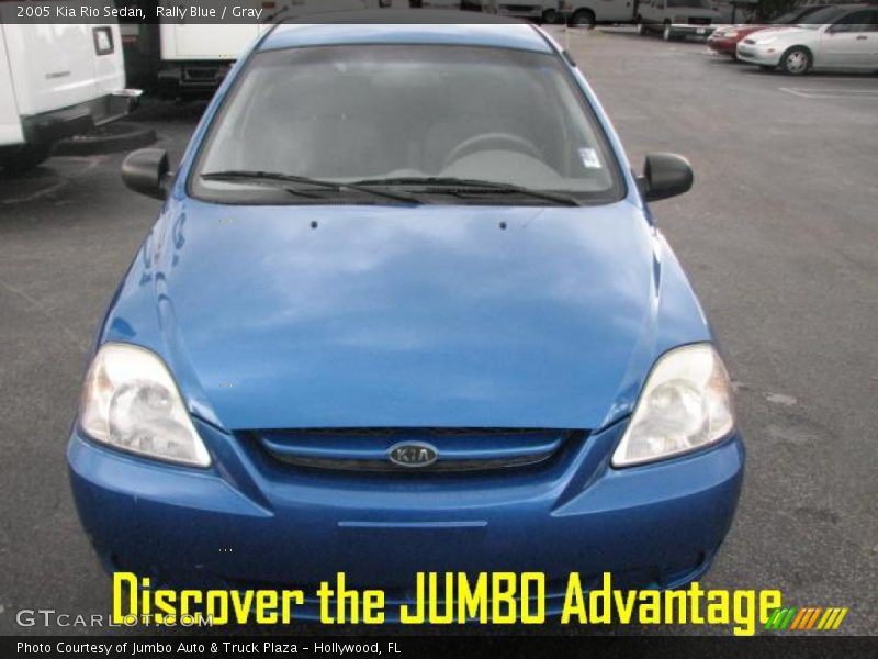 Rally Blue / Gray 2005 Kia Rio Sedan