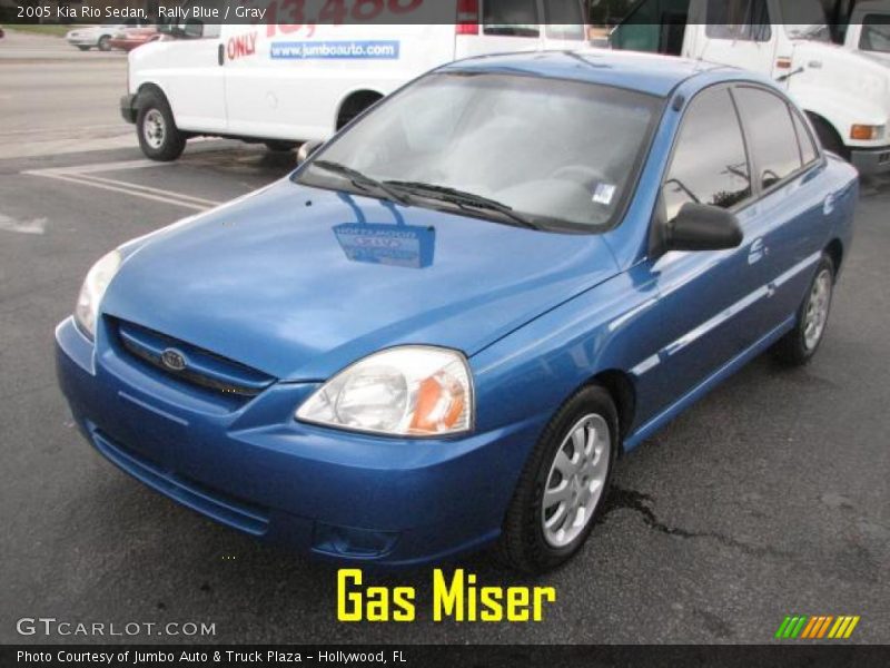 Rally Blue / Gray 2005 Kia Rio Sedan