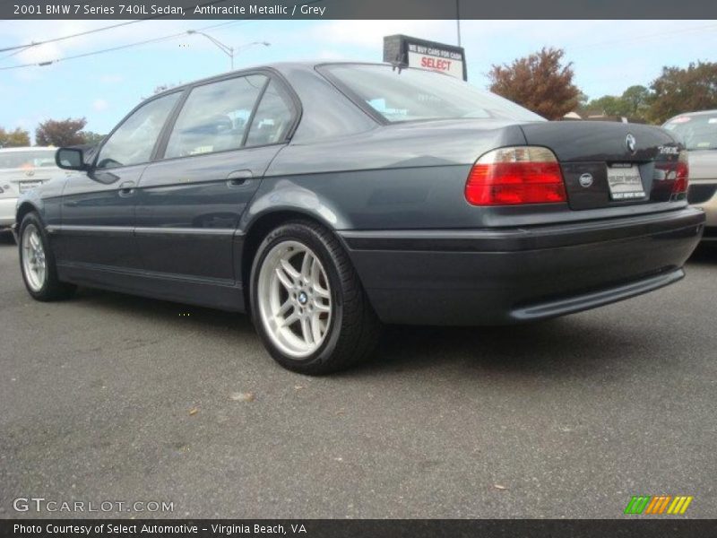 Anthracite Metallic / Grey 2001 BMW 7 Series 740iL Sedan