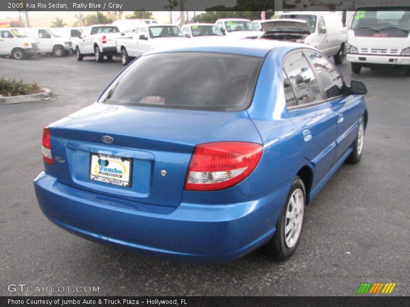 Rally Blue / Gray 2005 Kia Rio Sedan