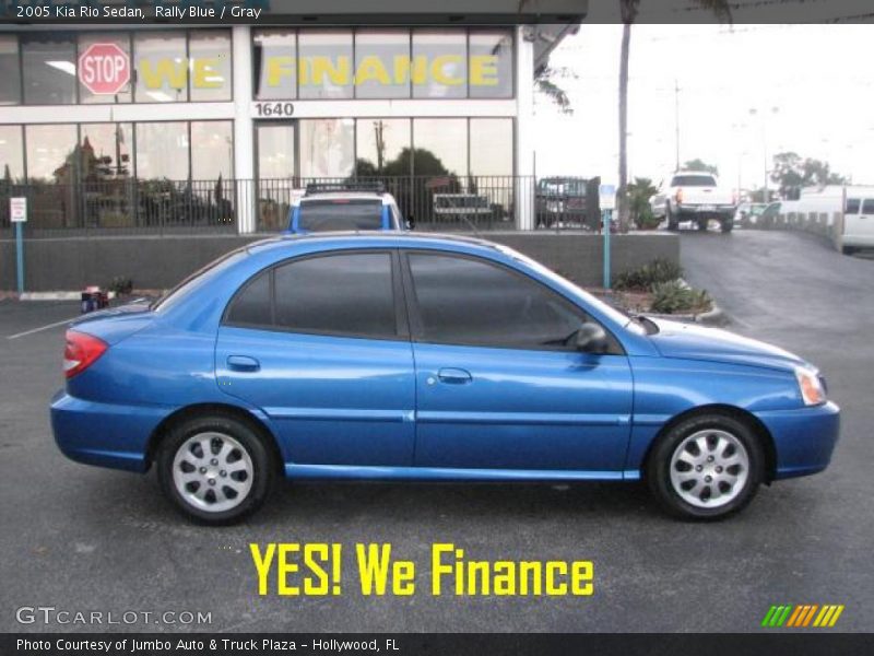 Rally Blue / Gray 2005 Kia Rio Sedan