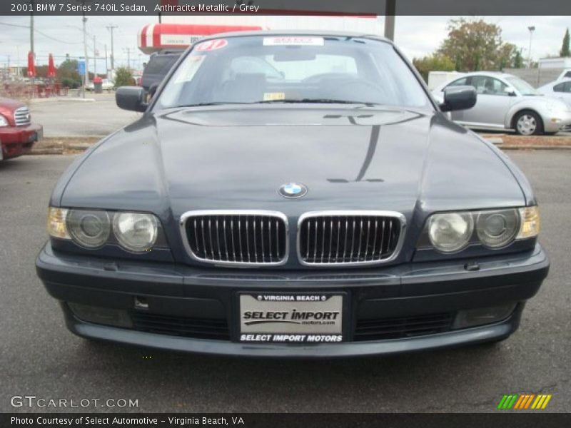 Anthracite Metallic / Grey 2001 BMW 7 Series 740iL Sedan