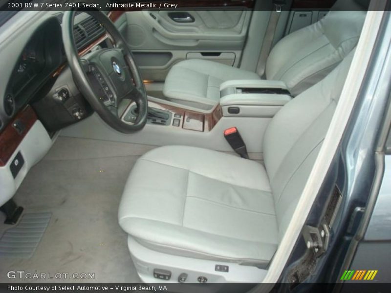Anthracite Metallic / Grey 2001 BMW 7 Series 740iL Sedan