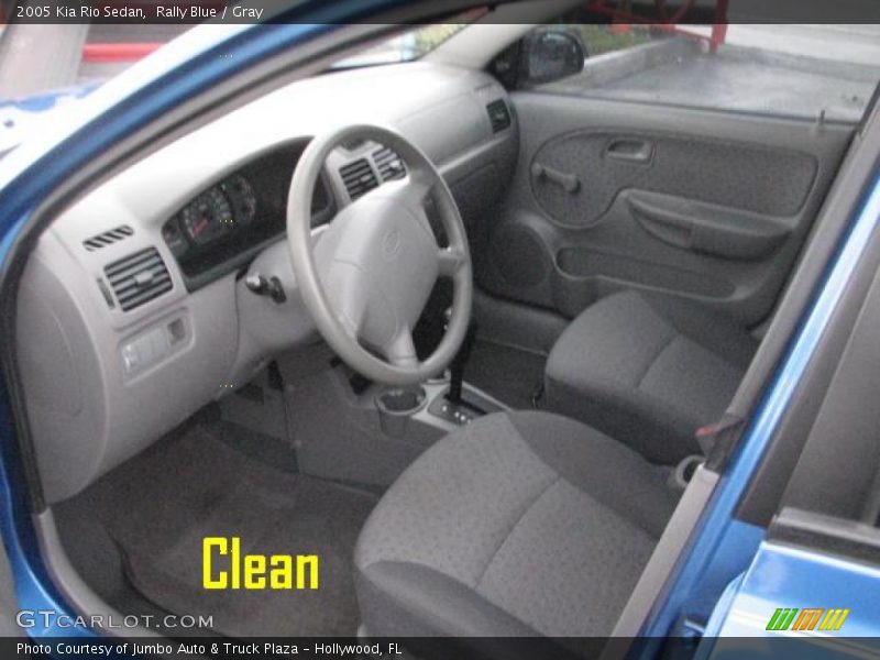 Rally Blue / Gray 2005 Kia Rio Sedan