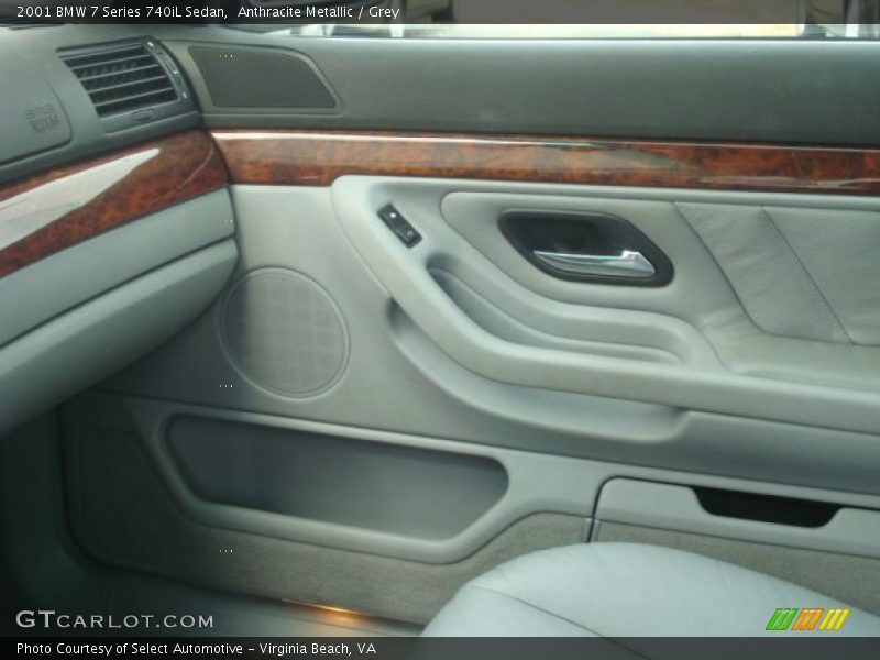 Anthracite Metallic / Grey 2001 BMW 7 Series 740iL Sedan