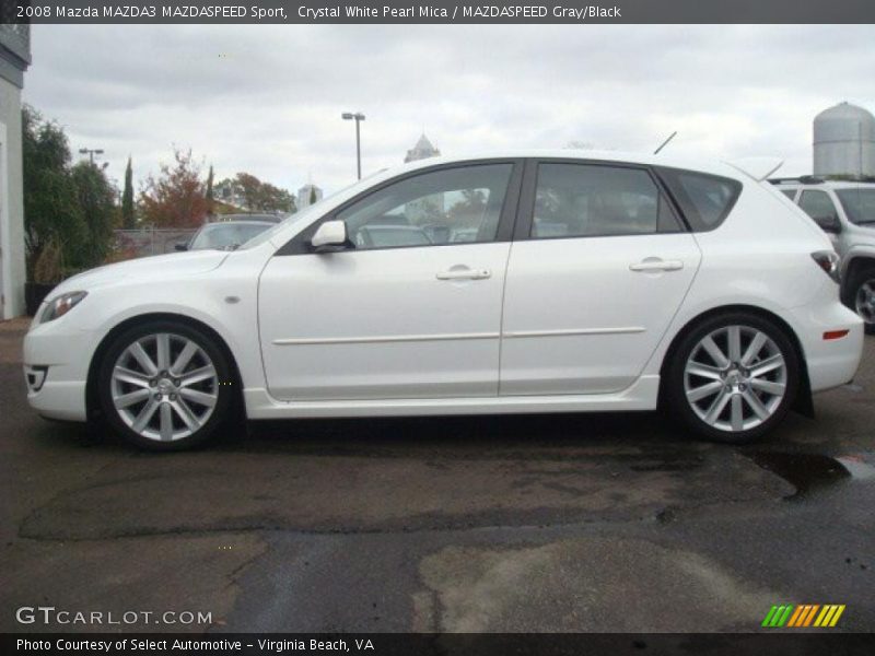 Crystal White Pearl Mica / MAZDASPEED Gray/Black 2008 Mazda MAZDA3 MAZDASPEED Sport