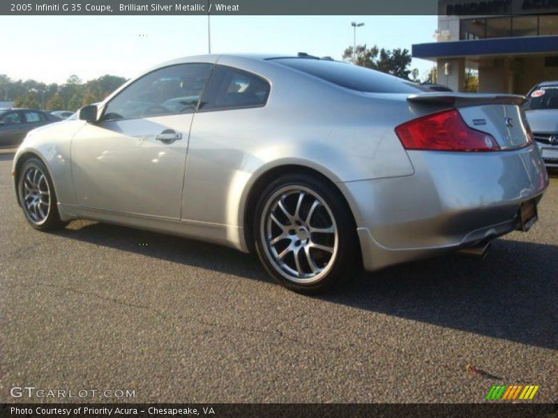 Brilliant Silver Metallic / Wheat 2005 Infiniti G 35 Coupe