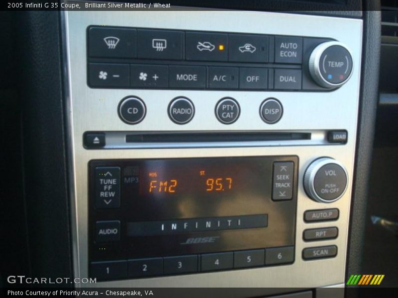 Brilliant Silver Metallic / Wheat 2005 Infiniti G 35 Coupe