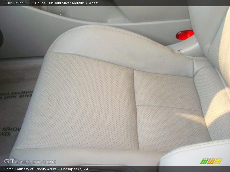 Brilliant Silver Metallic / Wheat 2005 Infiniti G 35 Coupe