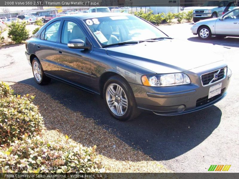Titanium Gray Metallic / Taupe 2008 Volvo S60 2.5T