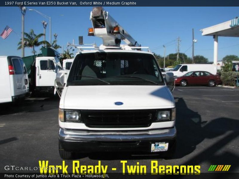 Oxford White / Medium Graphite 1997 Ford E Series Van E350 Bucket Van