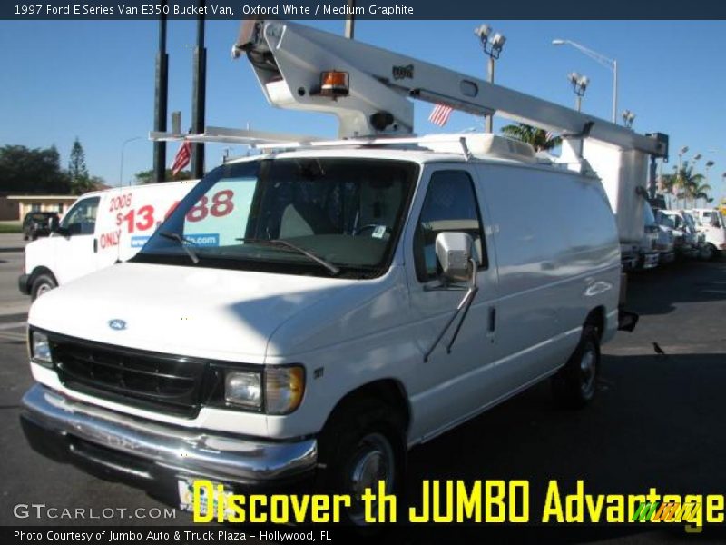 Oxford White / Medium Graphite 1997 Ford E Series Van E350 Bucket Van