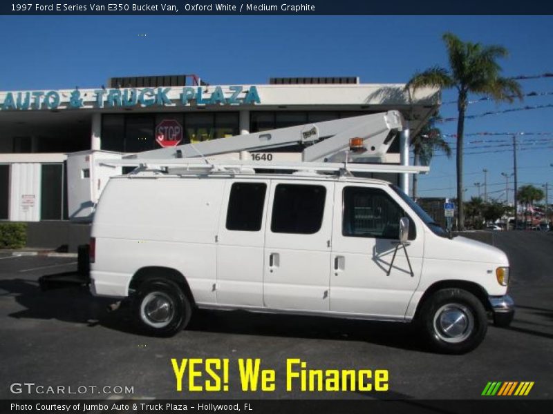 Oxford White / Medium Graphite 1997 Ford E Series Van E350 Bucket Van