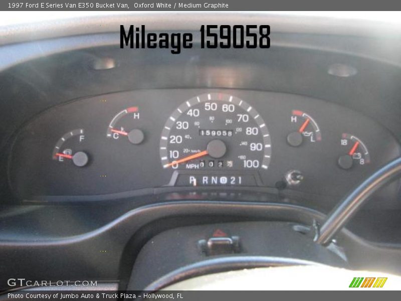 Oxford White / Medium Graphite 1997 Ford E Series Van E350 Bucket Van