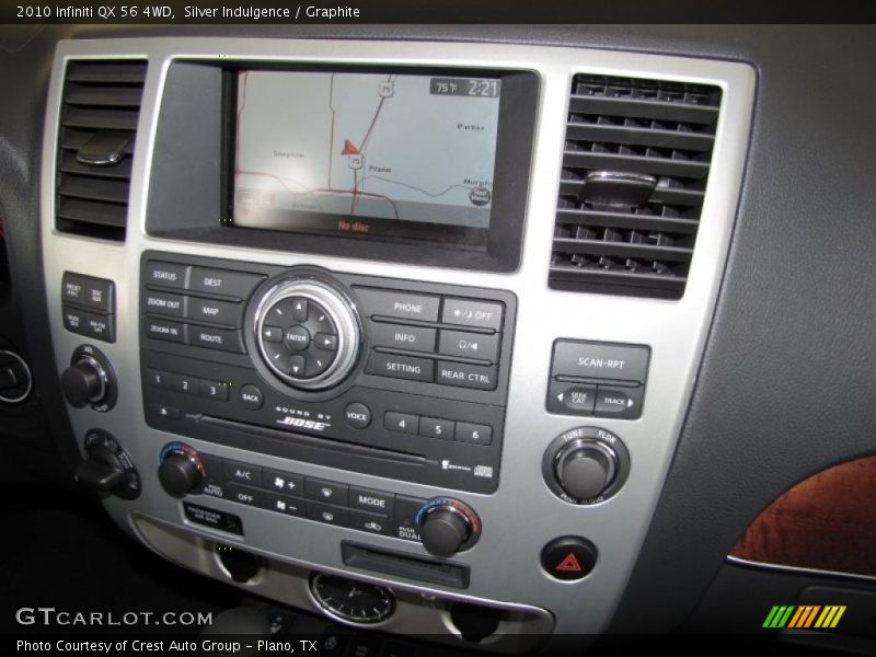 Controls of 2010 QX 56 4WD