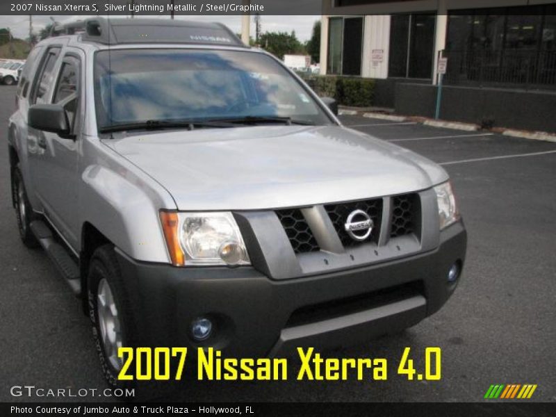 Silver Lightning Metallic / Steel/Graphite 2007 Nissan Xterra S