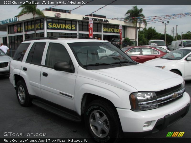 Summit White / Medium Oak 2003 Chevrolet TrailBlazer LT