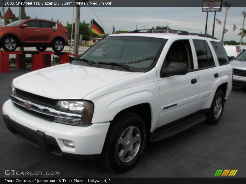 Summit White / Medium Oak 2003 Chevrolet TrailBlazer LT