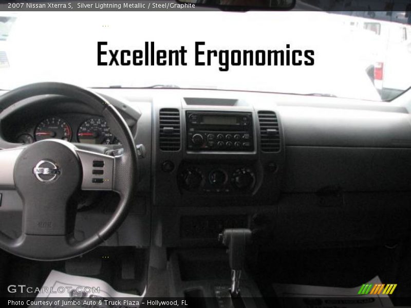 Silver Lightning Metallic / Steel/Graphite 2007 Nissan Xterra S