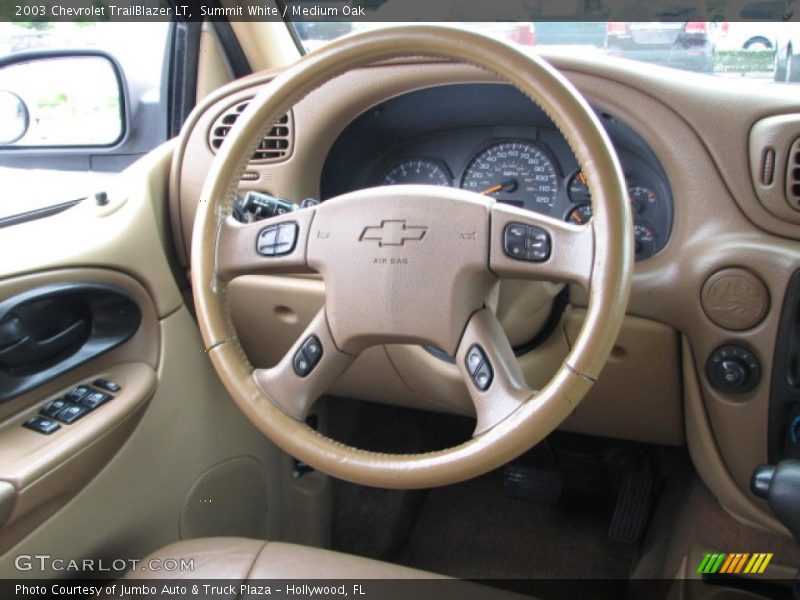 Summit White / Medium Oak 2003 Chevrolet TrailBlazer LT