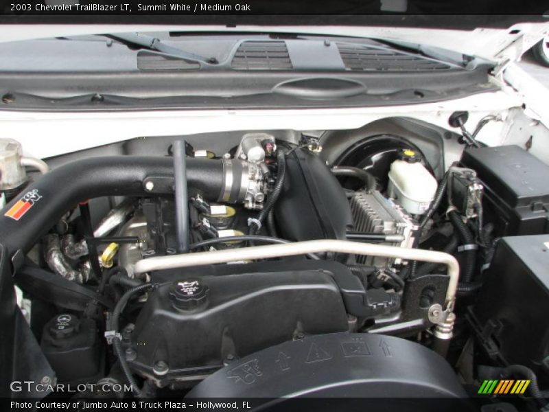 Summit White / Medium Oak 2003 Chevrolet TrailBlazer LT