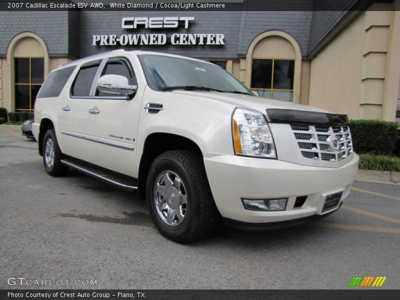 White Diamond / Cocoa/Light Cashmere 2007 Cadillac Escalade ESV AWD