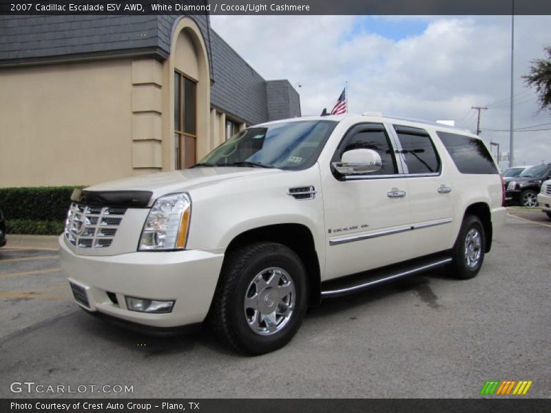 White Diamond / Cocoa/Light Cashmere 2007 Cadillac Escalade ESV AWD