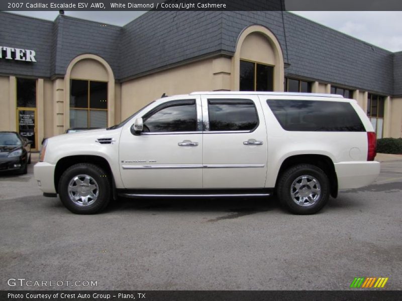 White Diamond / Cocoa/Light Cashmere 2007 Cadillac Escalade ESV AWD