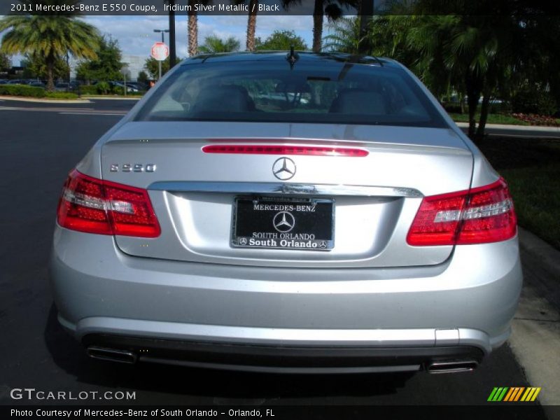 Iridium Silver Metallic / Black 2011 Mercedes-Benz E 550 Coupe