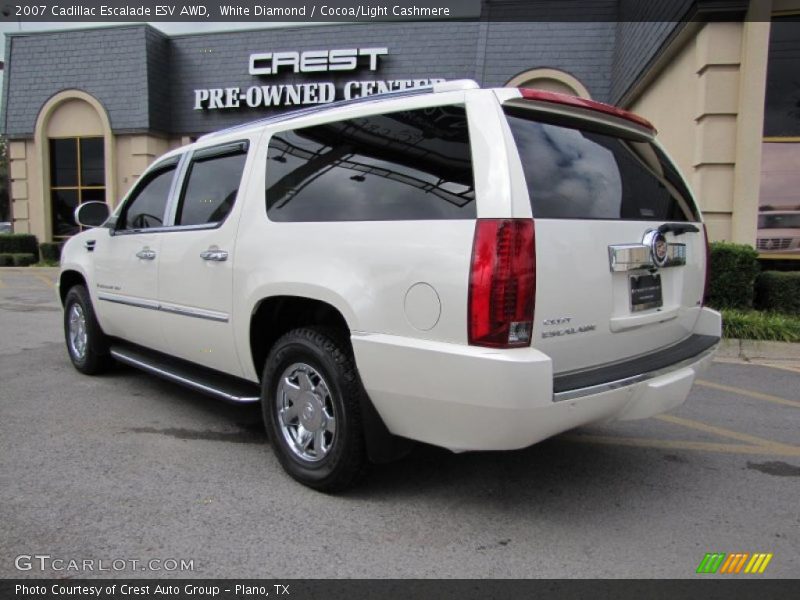 White Diamond / Cocoa/Light Cashmere 2007 Cadillac Escalade ESV AWD