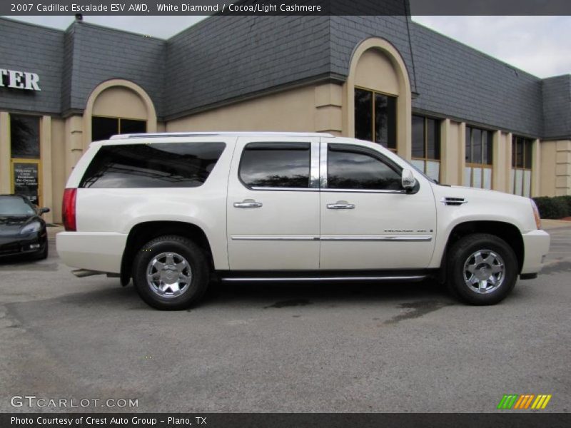 White Diamond / Cocoa/Light Cashmere 2007 Cadillac Escalade ESV AWD