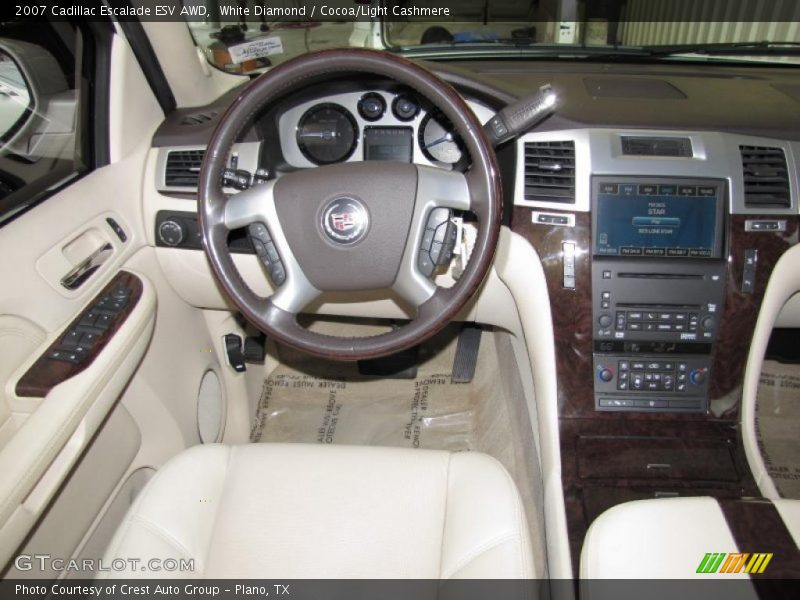 White Diamond / Cocoa/Light Cashmere 2007 Cadillac Escalade ESV AWD