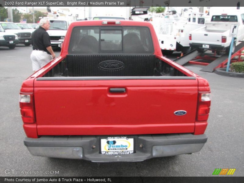 Bright Red / Medium Prairie Tan 2002 Ford Ranger XLT SuperCab