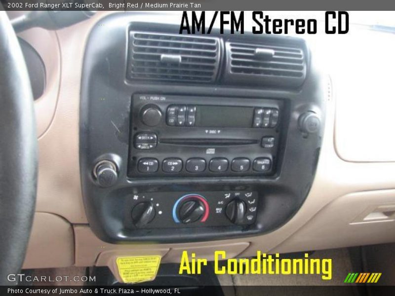 Bright Red / Medium Prairie Tan 2002 Ford Ranger XLT SuperCab