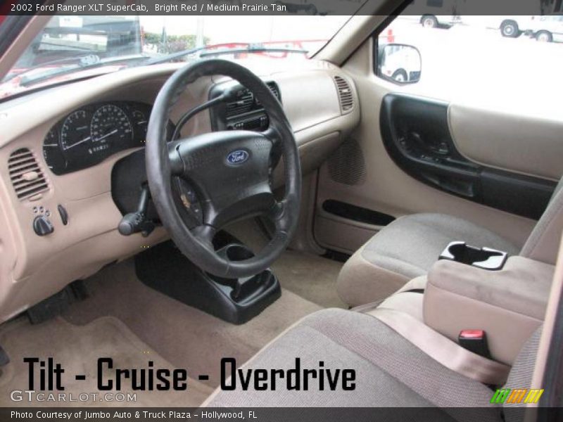 Bright Red / Medium Prairie Tan 2002 Ford Ranger XLT SuperCab